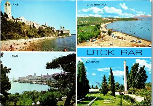 47802 - Kroatien - Rab , Kampor , San Marino , Mehrbildkarte - gelaufen
