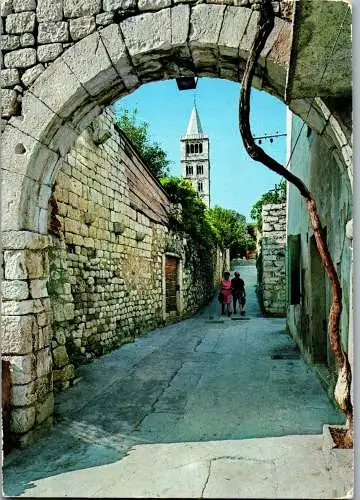 47804 - Kroatien - Rab , Toranj kathedrale , Kathedralenturm - gelaufen 1973
