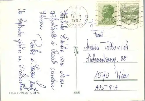 47808 - Kroatien - Rab , Suha Punta , Mehrbildkarte - gelaufen 1982