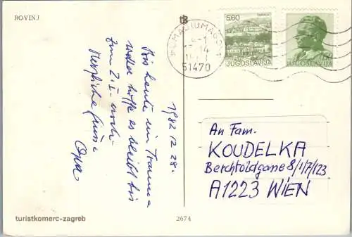 47815 - Kroatien - Rovinj , Pozdrav iz Rovinja , Mehrbildkarte - gelaufen 1982