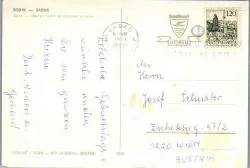 47834 - Kroatien - Borik , Zadar , Mehrbildkarte - gelaufen 1973