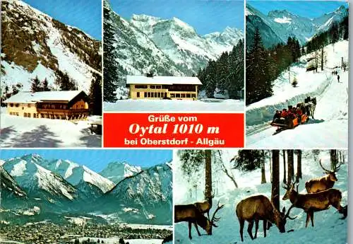 47842 - Deutschland - Oberstdorf , Grüße vom Oytal , Allgäu , Mehrbildkarte - gelaufen 1992