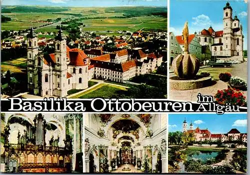 47843 - Deutschland - Ottobeuren , im Allgäu , Basilika , Benediktinerabtei , Mehrbildkarte - gelaufen 1972