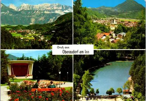 47846 - Deutschland - Oberaudorf , am Inn , Kaisergebirge , Wildbarrn Kurparkanlage und Luegsteinsee - gelaufen 1970