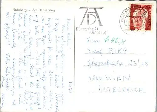 47849 - Deutschland - Nürnberg , Am Henkersteg - gelaufen 1971