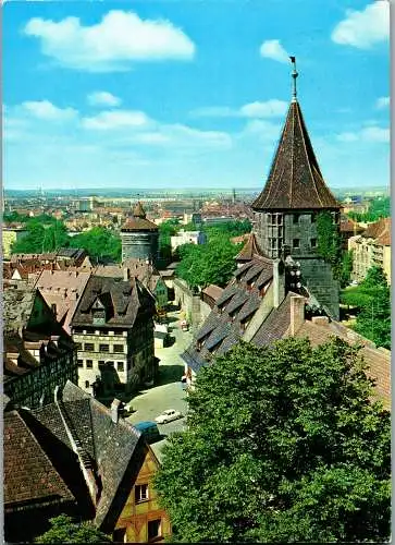 47867 - Deutschland - Nürnberg , Blick von der Burg - gelaufen 1980