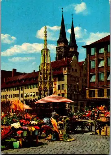 47868 - Deutschland - Nürnberg , Schöner Brunnen - gelaufen 1976