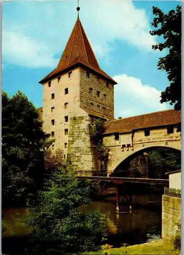 47872 - Deutschland - Nürnberg , Haller Tor und Kettensteg - gelaufen 1980