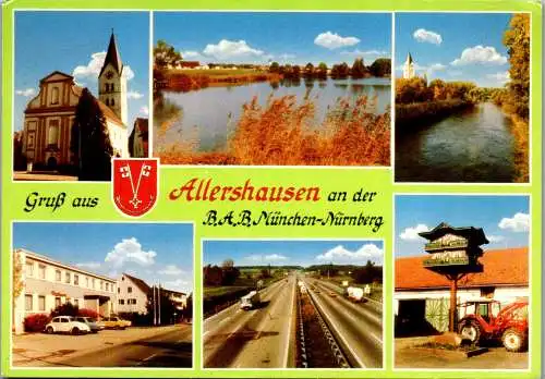 47881 - Deutschland - Allershausen , an der BAB München - Nürnberg , Mehrbildkarte - gelaufen 1979