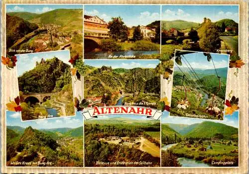 47883 - Deutschland - Altenahr , Burg Are , Weißes Kreuz , Campingplatz , Kreuzberg , Mehrbildkarte - gelaufen 1970
