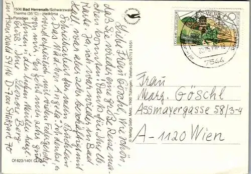 47889 - Deutschland - Bad Herrenalb , Schwarzwald , Paradies - gelaufen 1988