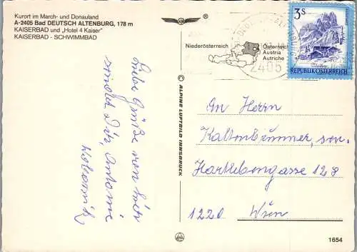 47936 - Niederösterreich - Bad Deutsch Altenburg , Kaiserbad , Auto - gelaufen 1982