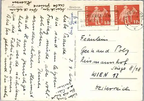 47938 - Schweiz - Interlaken , Mehrbildkarte - gelaufen 1963