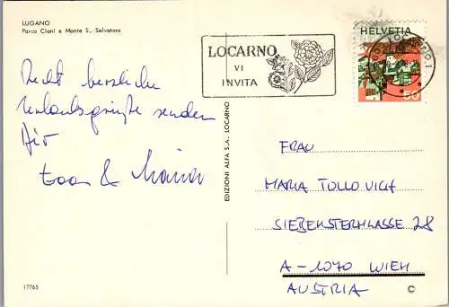 47952 - Schweiz - Lugano , Parco Ciani e Monte S. Salvatore - gelaufen 1978