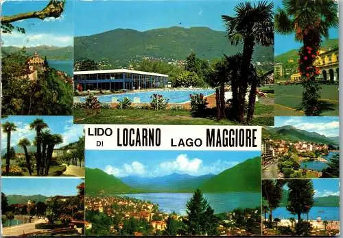 47961 - Schweiz - Locarno , Lido di Locarno , Lago Maggiore  - gelaufen