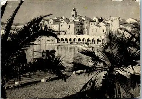 47971 - Kroatien - Korcula , Panorama - gelaufen 1953