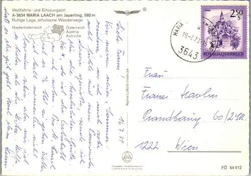 47983 - Niederösterreich - Maria Laach am Jauerling , Panorama - gelaufen 1979
