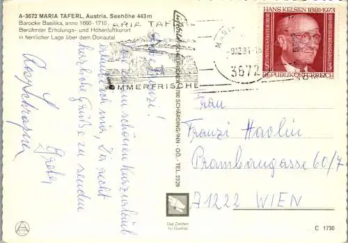 47984 - Niederösterreich - Maria Taferl , Basilika - gelaufen 1981