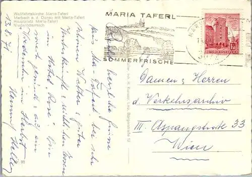 47986 - Niederösterreich - Maria Taferl , Wallfahrtsort , Marbach a. d. Donau , Hauptplatz - gelaufen 1971