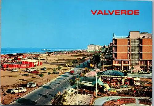 48000 - Italien - Valverde , di Cesenatico , Alberghi e spiaggia , Hotel u. Strand - gelaufen 1975