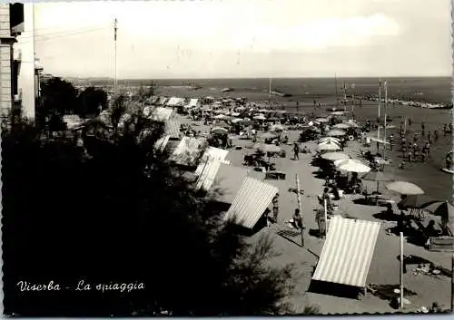 48013 - Italien - Viserba , La Spiaggia , Strand - gelaufen 1962