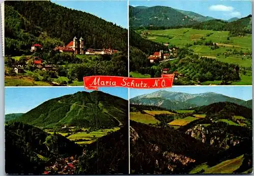 48024 - Niederösterreich - Maria Schutz , gegen Semmering , Schottwien , Sonnwendstein , Schneeberg - gelaufen 1983