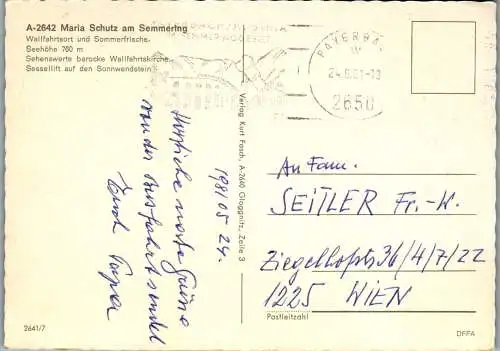 48025 - Niederösterreich - Maria Schutz , am Semmering , Mehrbildkarte  - gelaufen 1981