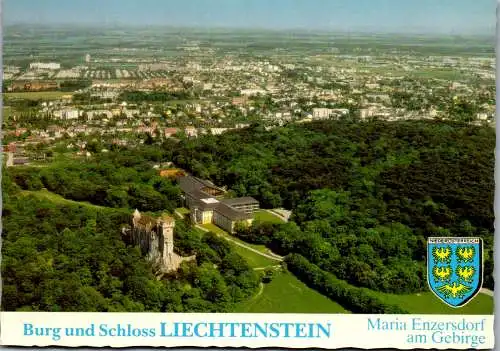 48051 - Niederösterreich - Maria Enzersdorf , am Gebirge , Burg und Schloss Liechtenstein , Panorama - nicht gelaufen