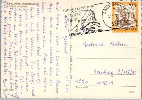 48062 - Niederösterreich - Lackenhof , P.S.K. Heim Ötscherwiese , Mehrbildkarte - gelaufen 1984