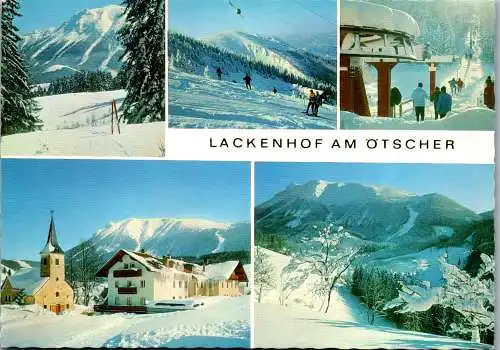 48066 - Niederösterreich - Lackenhof , am Ötscher , Mehrbildkarte , Winter - gelaufen 1980