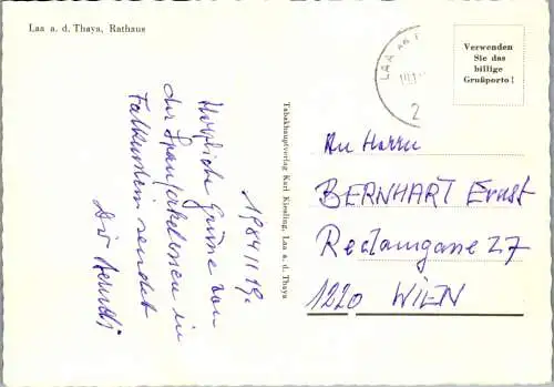 48070 - Niederösterreich - Laa a. d. Thaya , Rathaus - gelaufen 1984