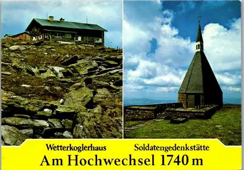 48086 - Niederösterreich - Hochwechsel , Wetterkoglerhaus , Soldatengedenkstätte , Soldatenfriedhof - gelaufen 1982