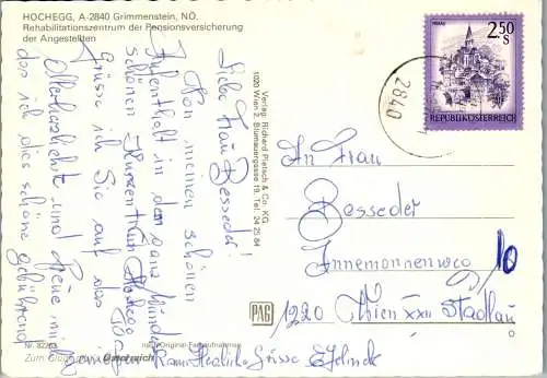 48094 - Niederösterreich - Hochegg , Grimmenstein , Rehabilitationszentrum , Mehrbildkarte - gelaufen 1976