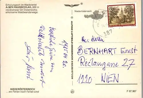 48103 - Niederösterreich - Haugschlag , Panorama - gelaufen 1985