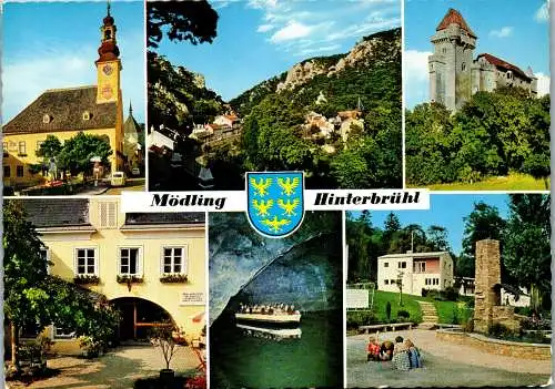 48110 - Niederösterreich - Hinterbrühl , Mödling , Rathaus , Höldrichsmühle , Seegrotte , Burg Liechtenstein - gel. 1971