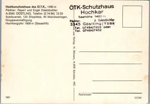 48116 - Niederösterreich - Göstling a. Ybbs , Hochkarschutzhaus des Ö.T.K. , Peperl u. Engel Esletzbichler
