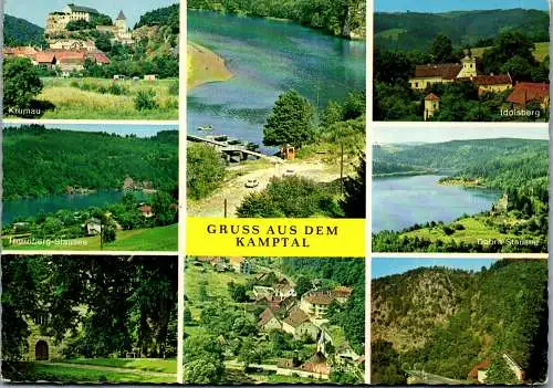 48129 - Niederösterreich - Kamptal , Krumau , Thurnberg Stausee , Wegscheid , Idolsberg , Dobra , Mehrbildkarte
