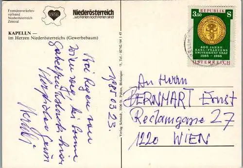 48132 - Niederösterreich - Kapelln , Gewerbebaum , Mehrbildkarte - gelaufen 1985