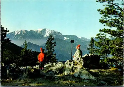 48139 - Niederösterreich - Hohe Wand , Blick von der Kleinen Kanzel zum Schneeberg - gelaufen 1980