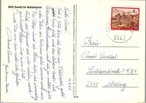 48140 - Niederösterreich - Kamptal , Zwettl , Stauseebrücke , Rastenfeld , Camping , Krumau , Gföhl , Mehrbildkarte