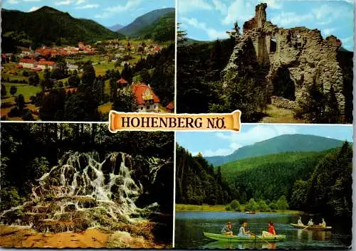 48143 - Niederösterreich - Hohenberg , Ruine , Wasserfall Finsterholz , Hinterbergteich - gelaufen 1973