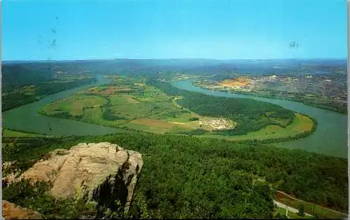 48163 - USA - Chattanooga , Moccasin Bend seen from Point Lookout , Tennessee - nicht gelaufen