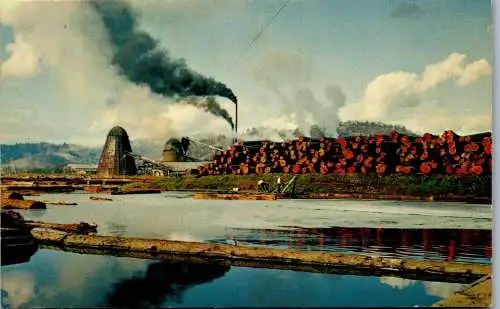48167 - USA - California , Log Pond and Sawmill - nicht gelaufen