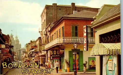 48189 - USA - New Orleans , Bourbon Street , Louisiana - nicht gelaufen