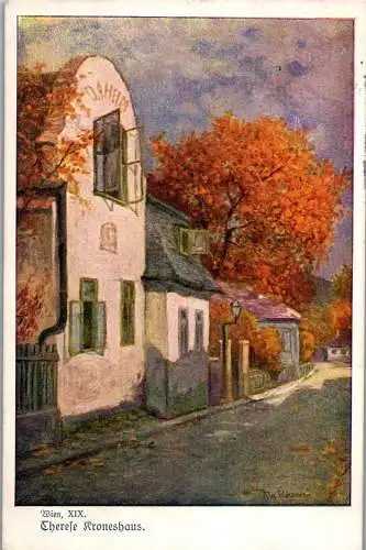 48207 - signiert - Wien , XIX , Therese Krones Haus - gelaufen 1923