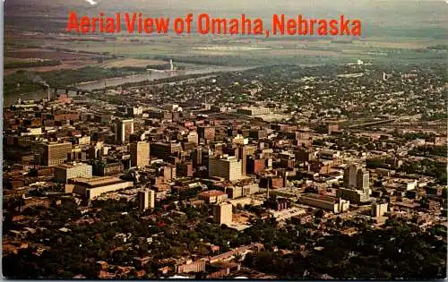 48213 - USA - Omaha , Aerial View of Omaha , Nebraska showing Missouri - nicht gelaufen