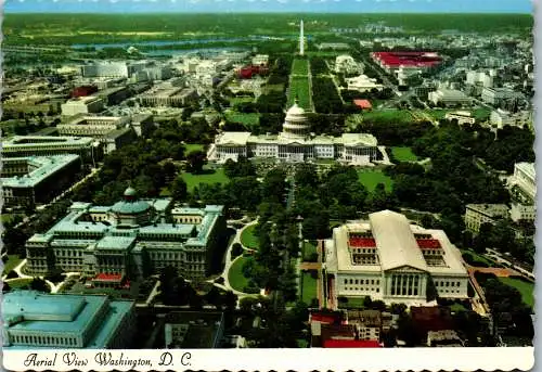 48239 - USA - Washington , Aerial View of Capitol , Supreme Court , Library Congress - nicht gelaufen