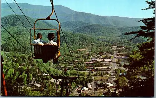 48241 - USA - Gatlinburg , from the Skylift on Crockett Mountain , Tennessee - nicht gelaufen