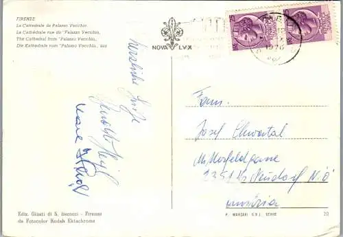 48255 - Italien - Firenze , Florenz , La Cattedrale da Palazzo Vecchio - gelaufen 1970