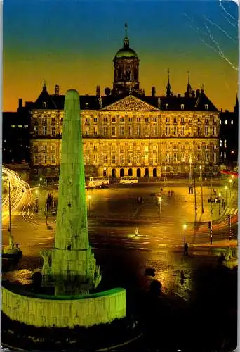 48258 - Niederlande - Amsterdam , National Monument , Royal Palace - gelaufen 1989